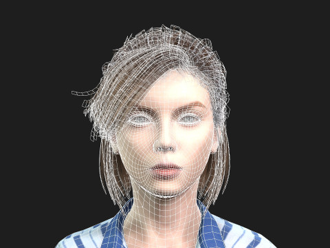 Fully Rigged and Textured 3D Female Character Model 3D