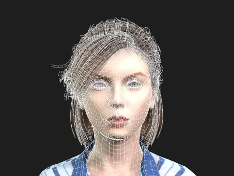 Fully Rigged and Textured 3D Female Character 3D Model