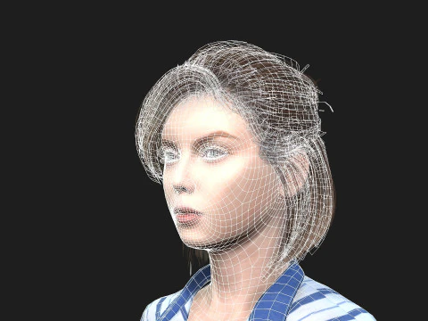 Fully Rigged and Textured 3D Female Character 3D Model