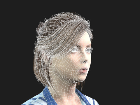 Fully Rigged and Textured 3D Female Character Model 3D