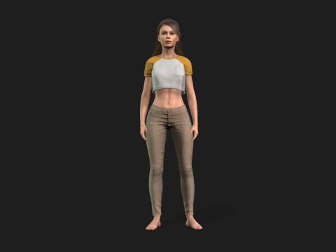 Highly Detailed 3D Female Model Modelo 3D