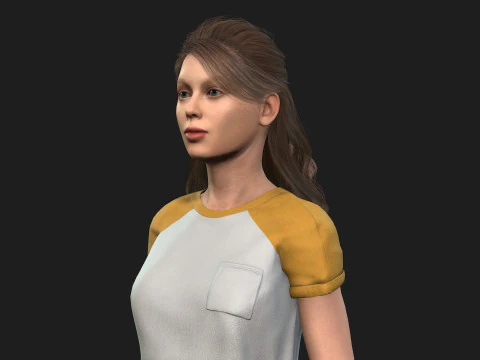 매우 상세한 3D 여성 모델 3D 모델