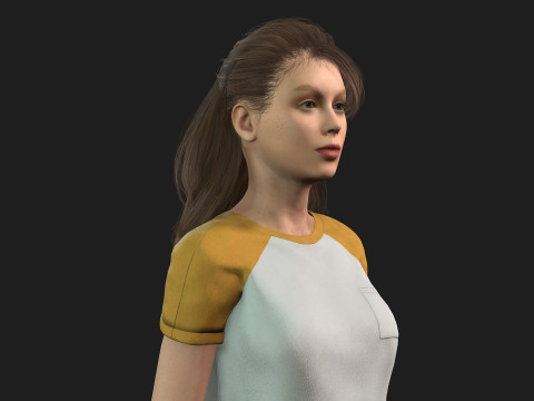 Highly Detailed 3D Female Model Modèle 3D