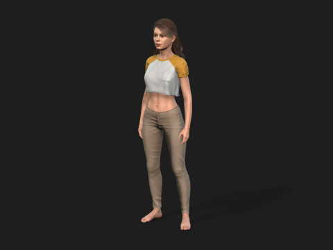 Highly Detailed 3D Female Model Modèle 3D