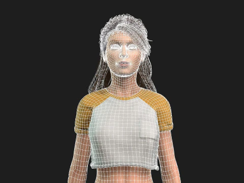 매우 상세한 3D 여성 모델 3D 모델