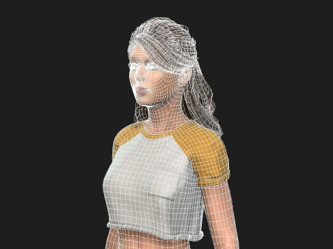 매우 상세한 3D 여성 모델 3D 모델