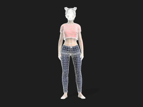 Highly Detailed 3D Female Model Modello 3D