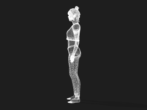 Highly Detailed 3D Female Model Modello 3D