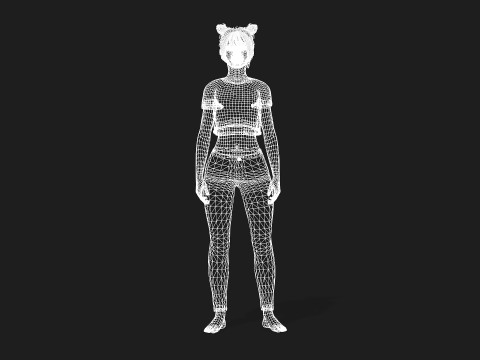 Highly Detailed 3D Female Model Modello 3D