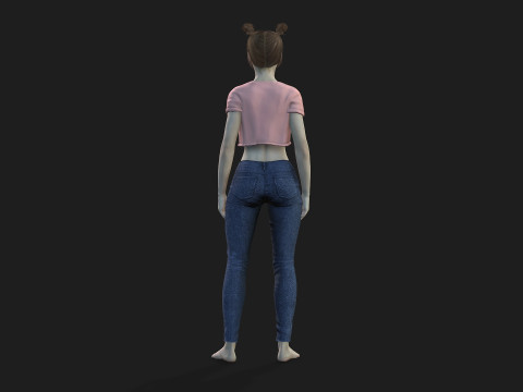 Highly Detailed 3D Female Model Modello 3D