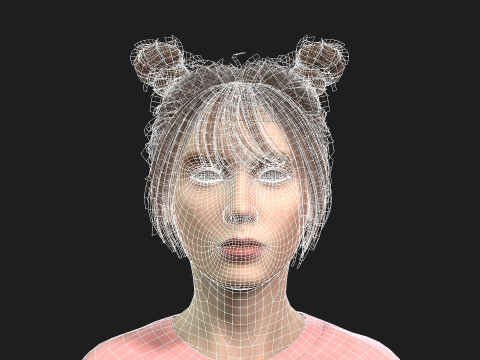 Highly Detailed 3D Female Model Modello 3D