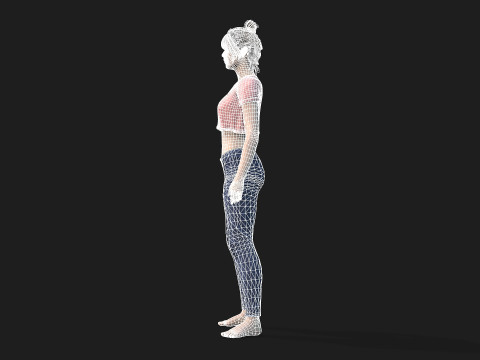 Highly Detailed 3D Female Model Modello 3D