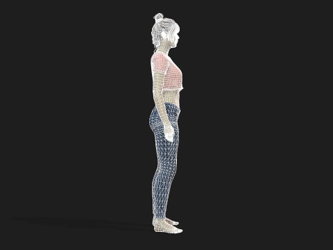 Highly Detailed 3D Female Model Modello 3D