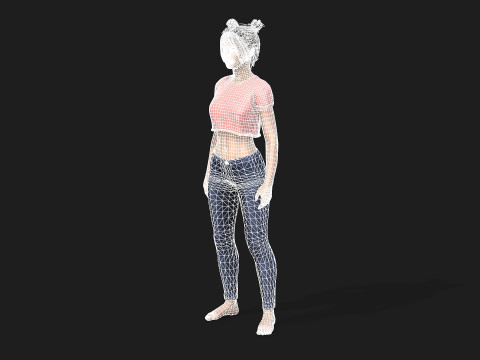 Highly Detailed 3D Female Model Modello 3D
