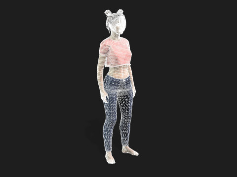 Highly Detailed 3D Female Model Modello 3D
