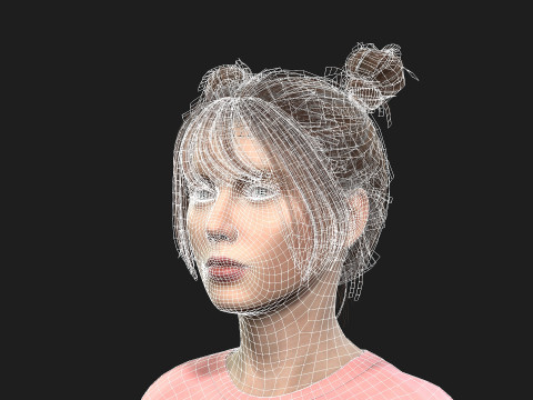 Highly Detailed 3D Female Model Modello 3D