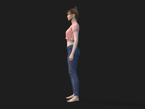 Highly Detailed 3D Female Model Modello 3D