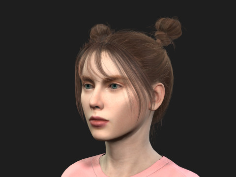 Highly Detailed 3D Female Model Modello 3D