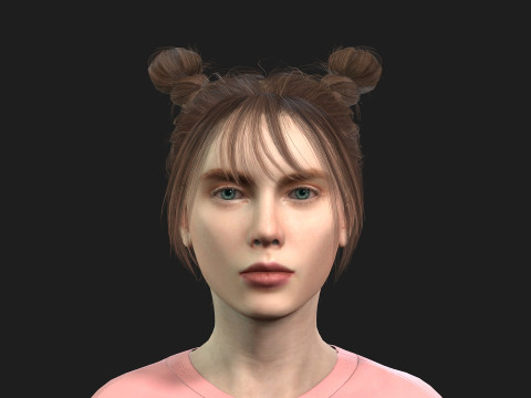 Highly Detailed 3D Female Model Modello 3D