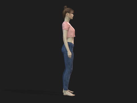 Highly Detailed 3D Female Model Modello 3D