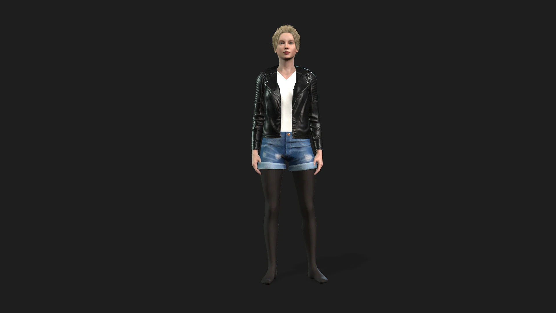 3D Girl Character for Games 3D Model .c4d .max .obj .3ds .fbx .stl .blend 