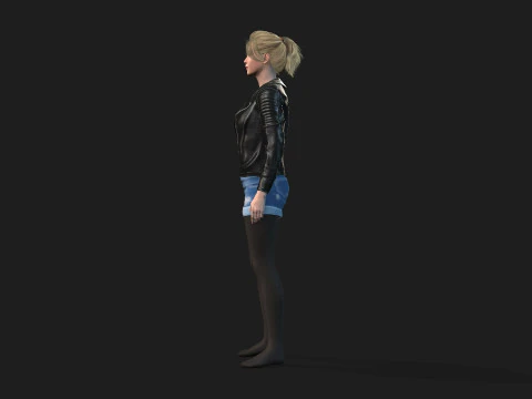 3D Girl Character for Games 3D Model