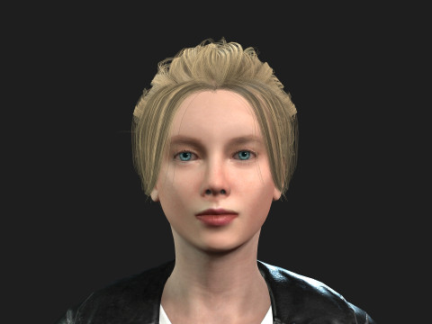 3D Girl Character for Games 3D मॉडल
