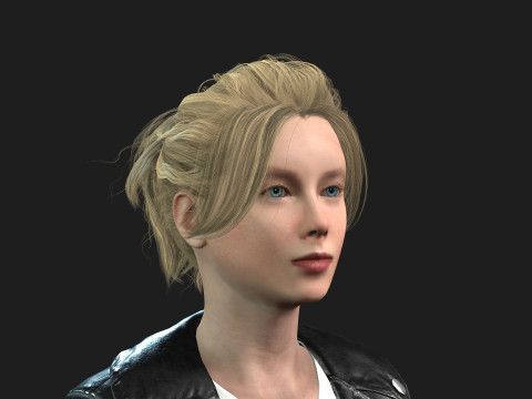 3D Girl Character for Games 3D मॉडल