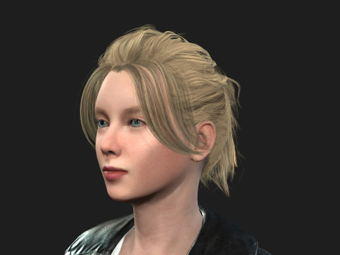 3D Girl Character for Games 3D मॉडल
