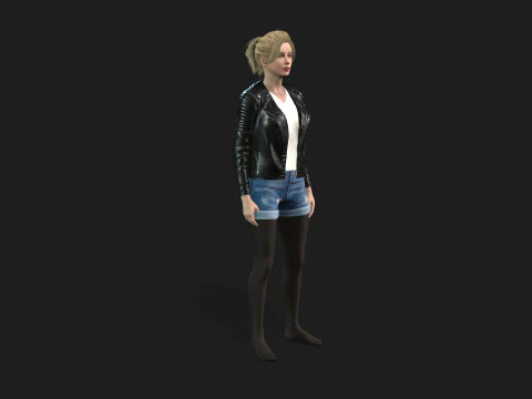 3D Girl Character for Games 3D Model