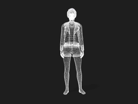 3D Girl Character for Games 3D मॉडल