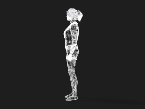3D Girl Character for Games 3D मॉडल