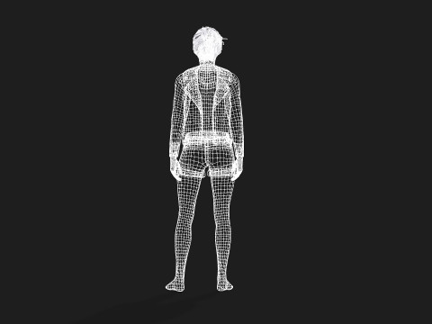 3D Girl Character for Games 3D मॉडल