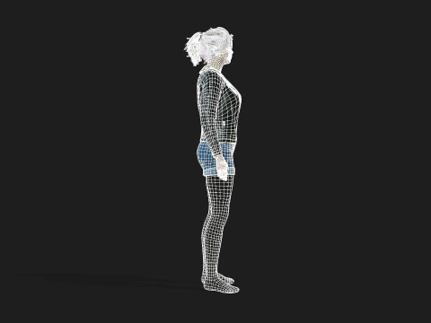 3D Girl Character for Games 3D Model