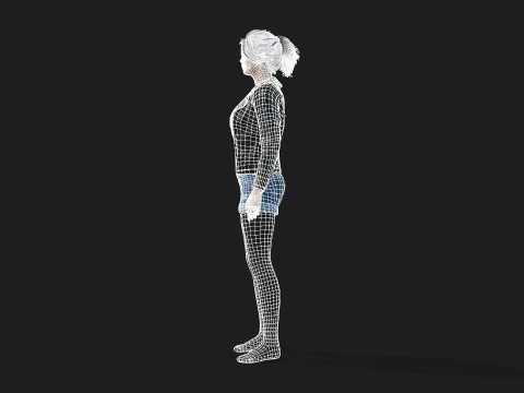 3D Girl Character for Games 3D Model