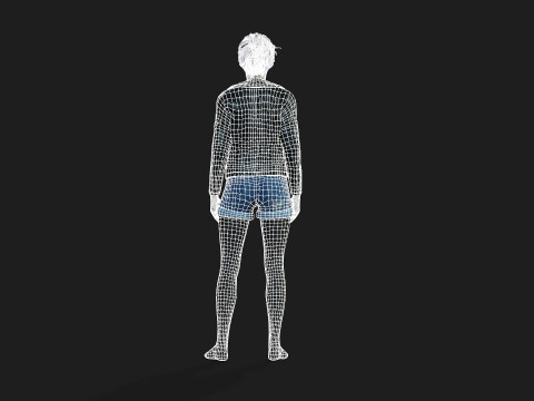 3D Girl Character for Games 3D मॉडल