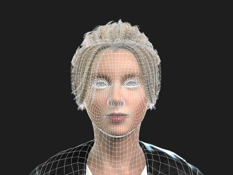 3D Girl Character for Games 3D मॉडल