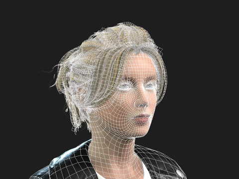 3D Girl Character for Games 3D मॉडल