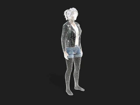 3D Girl Character for Games 3D Model