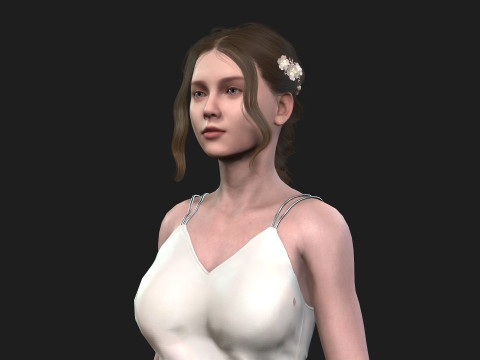 Realistic of a Girl 3D-Modell