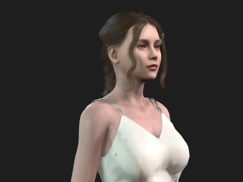 Realistic of a Girl 3D-Modell