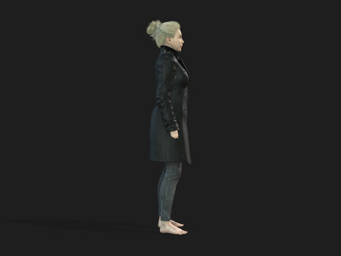 Game and animation ready woman character 3Dモデル