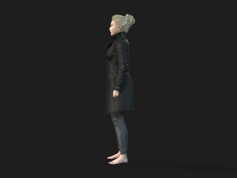 Game and animation ready woman character 3Dモデル