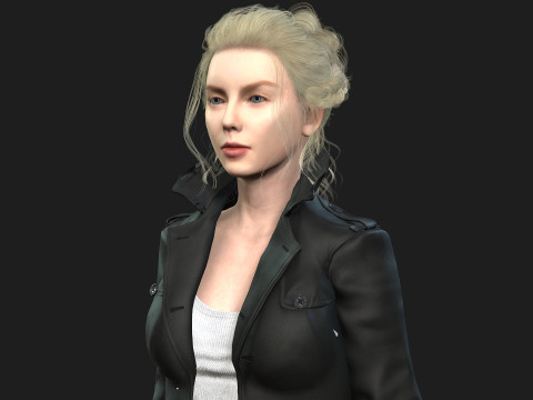 Game and animation ready woman character 3Dモデル