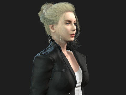 Game and animation ready woman character 3Dモデル