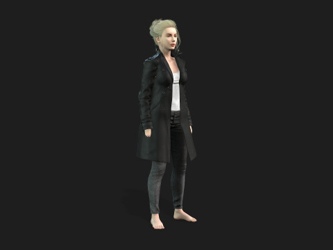 Game and animation ready woman character 3Dモデル