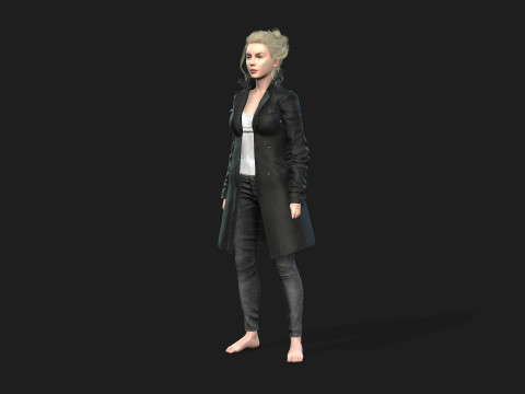 Game and animation ready woman character 3Dモデル