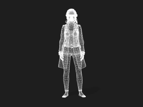 Game and animation ready woman character 3Dモデル