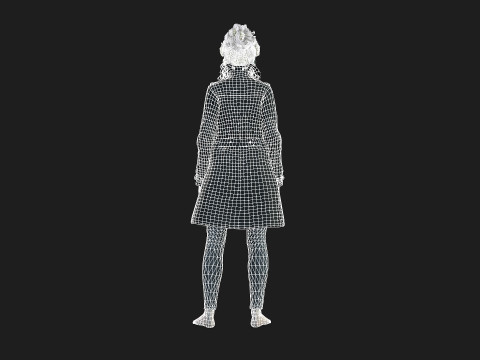 Game and animation ready woman character 3Dモデル