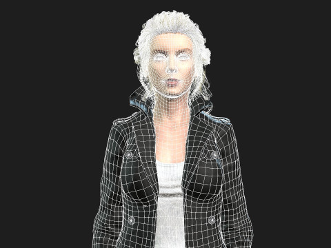 Game and animation ready woman character 3Dモデル